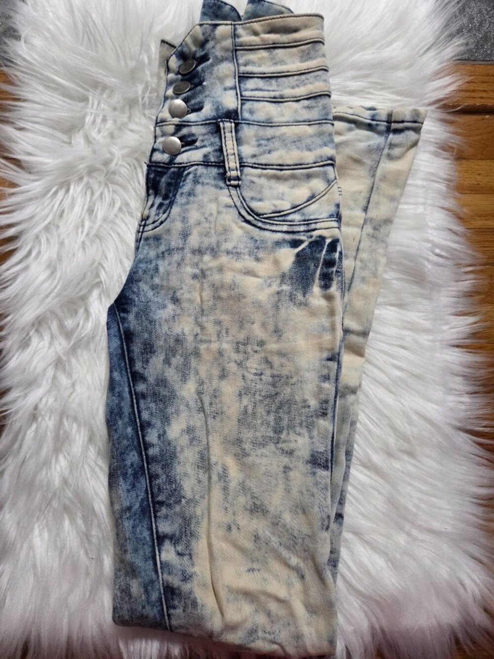 VIP Acid Wash High Waist Jeans